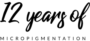 12 years of micropigmentation logo